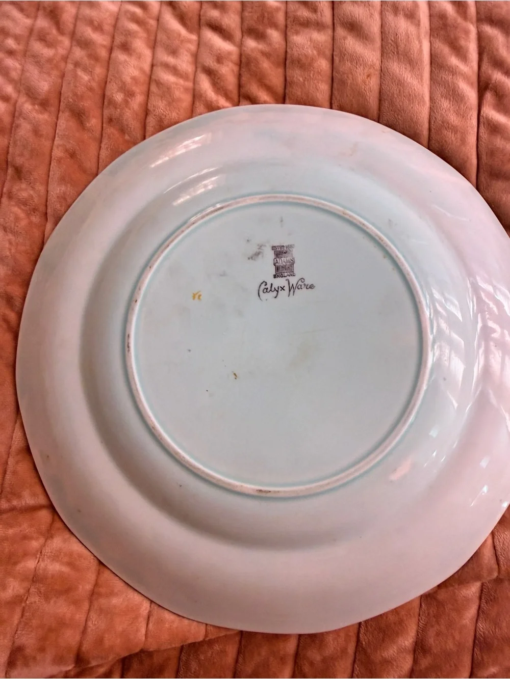 Vintage Adams Calyx Ware Lowestoft Floral Dinner Plate England